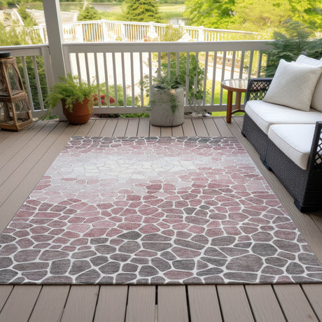 Addison Chantille ACN2190 Geometric Machine Made Transitional Blush Rug