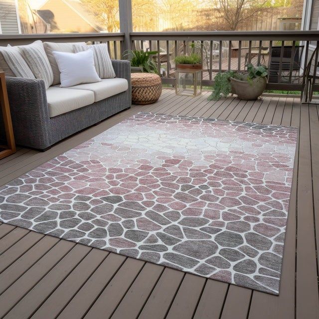 Addison Chantille ACN2190 Geometric Machine Made Transitional Blush Rug
