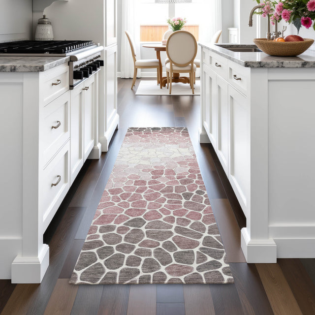 Addison Chantille ACN2190 Geometric Machine Made Transitional Blush Rug