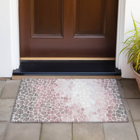 Addison Chantille ACN2190 Geometric Machine Made Transitional Blush Rug