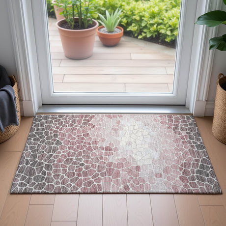 Addison Chantille ACN2190 Geometric Machine Made Transitional Blush Rug