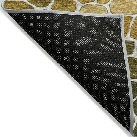 Addison Chantille ACN2190 Geometric Machine Made Transitional Gold Rug