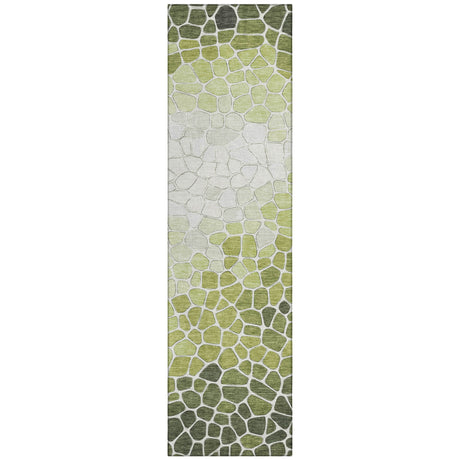 Addison Chantille ACN2190 Geometric Machine Made Transitional Green Rug