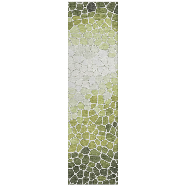 Addison Chantille ACN2190 Geometric Machine Made Transitional Green Rug