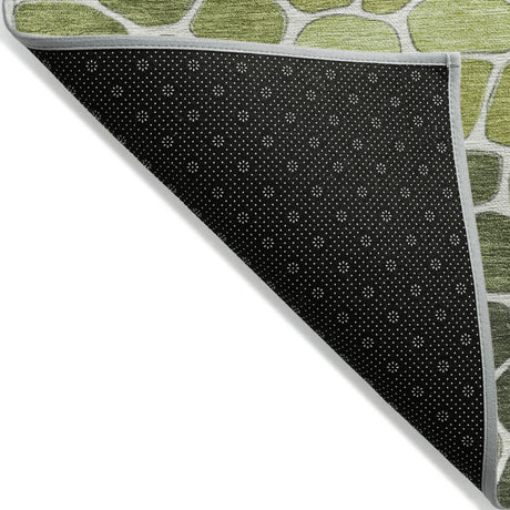 Addison Chantille ACN2190 Geometric Machine Made Transitional Green Rug