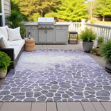 Addison Chantille ACN2190 Geometric Machine Made Transitional Purple Rug