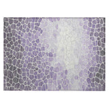Addison Chantille ACN2190 Geometric Machine Made Transitional Purple Rug