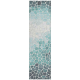 Addison Chantille ACN2190 Geometric Machine Made Transitional Teal Rug