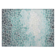 Addison Chantille ACN2190 Geometric Machine Made Transitional Teal Rug