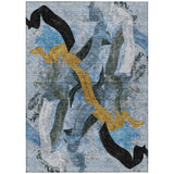 Addison Chantille ACN2191 Abstract Machine Made Transitional Denim Rug