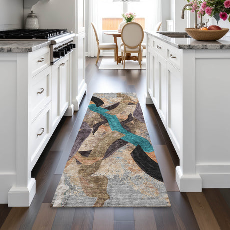Addison Chantille ACN2191 Abstract Machine Made Transitional Gray Rug