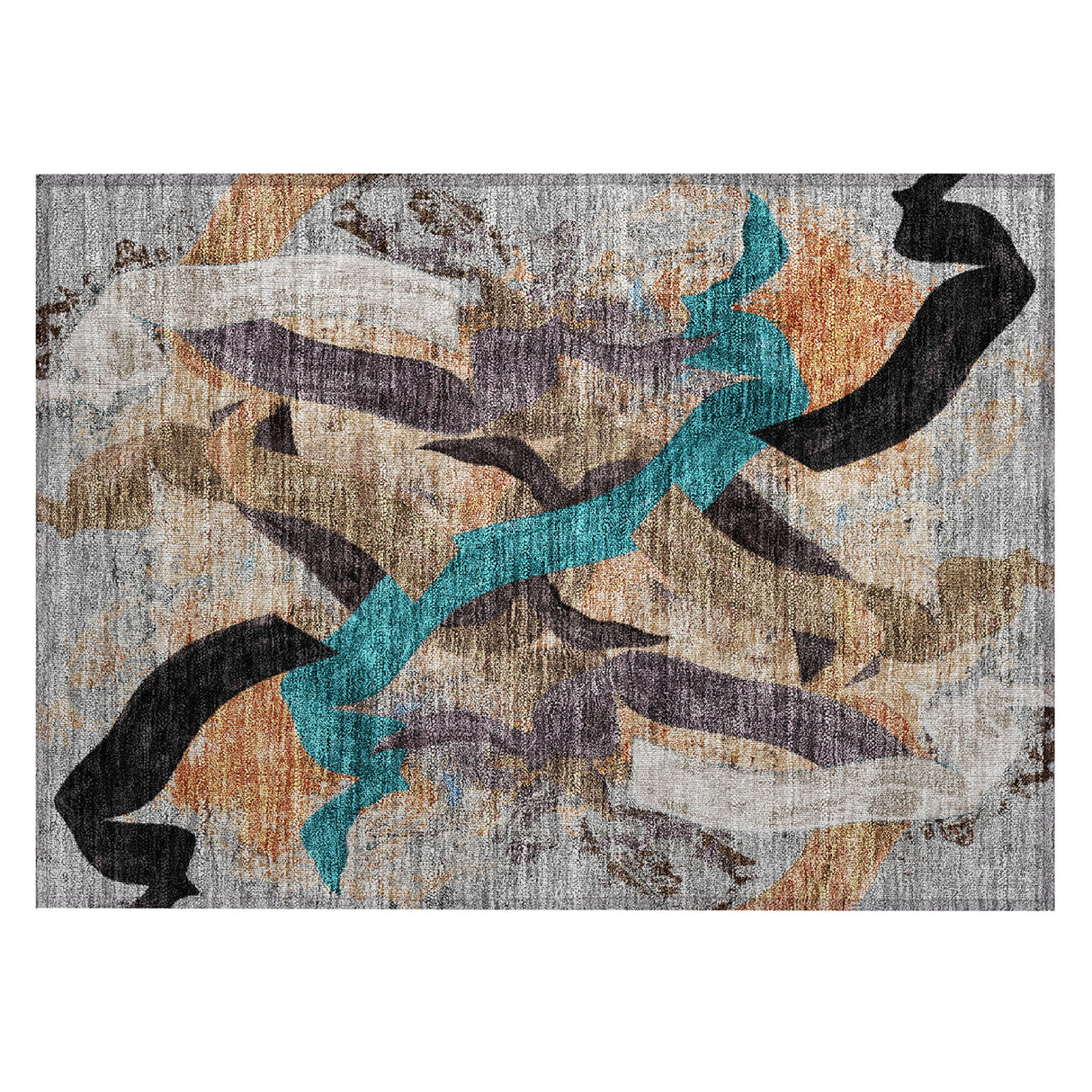 Addison Chantille ACN2191 Abstract Machine Made Transitional Gray Rug