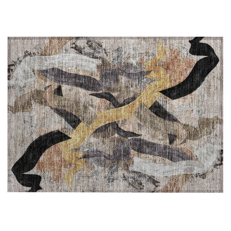 Addison Chantille ACN2191 Abstract Machine Made Transitional Taupe Rug