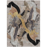 Addison Chantille ACN2191 Abstract Machine Made Transitional Taupe Rug