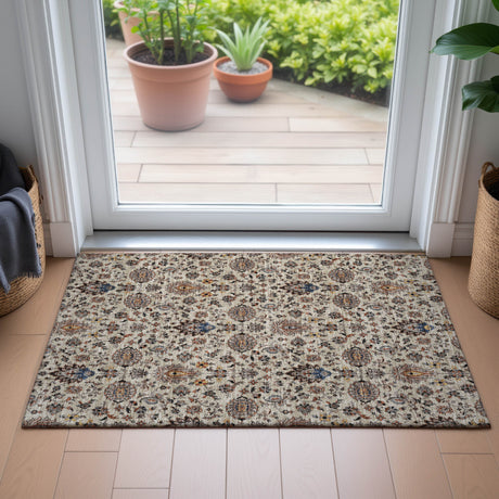 Addison Chantille ACN2192 Global Machine Made Traditional Beige Rug