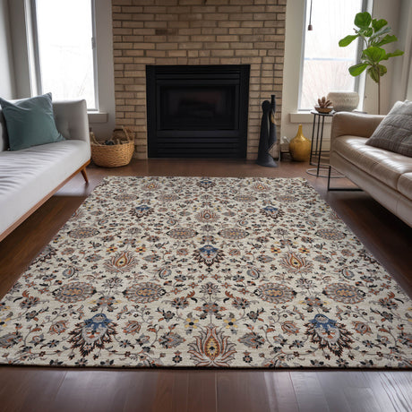 Addison Chantille ACN2192 Global Machine Made Traditional Beige Rug