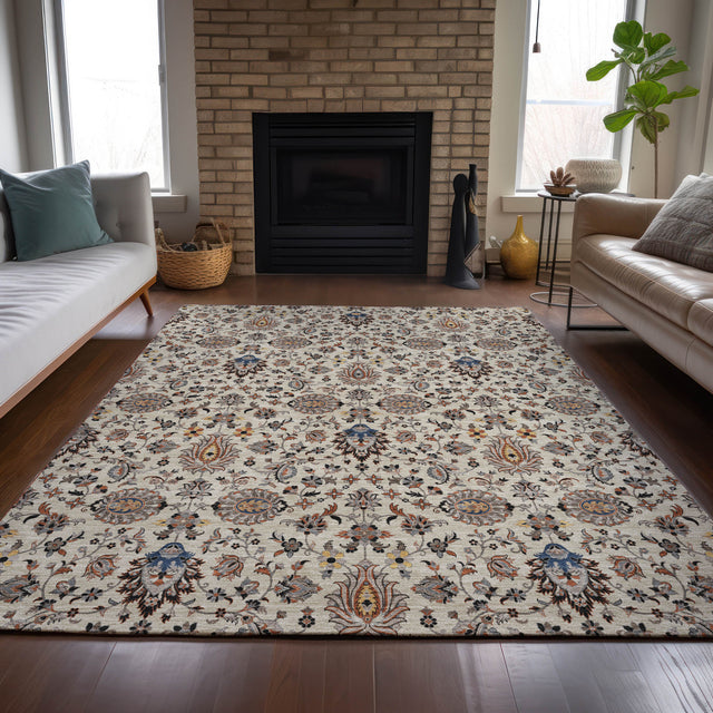 Addison Chantille ACN2192 Global Machine Made Traditional Beige Rug
