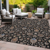 Addison Chantille ACN2192 Global Machine Made Traditional Black Rug