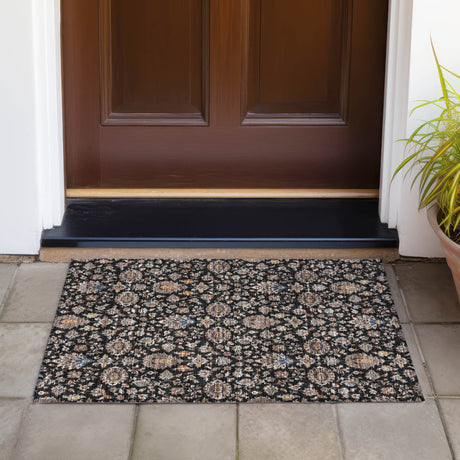 Addison Chantille ACN2192 Global Machine Made Traditional Black Rug