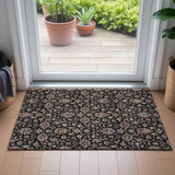 Addison Chantille ACN2192 Global Machine Made Traditional Black Rug