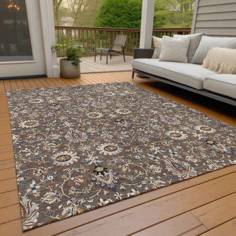 Addison Chantille ACN2192 Global Machine Made Traditional Chocolate Rug