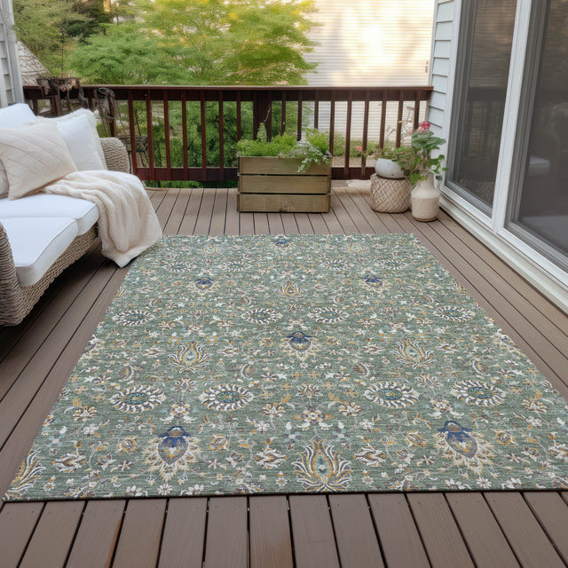 Addison Chantille ACN2192 Global Machine Made Traditional Green Rug