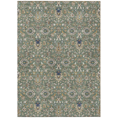 Addison Chantille ACN2192 Global Machine Made Traditional Green Rug