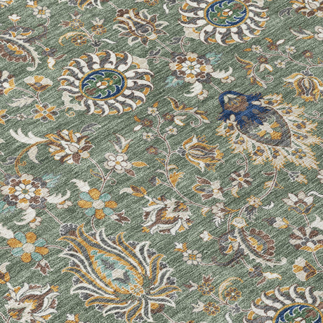 Addison Chantille ACN2192 Global Machine Made Traditional Green Rug