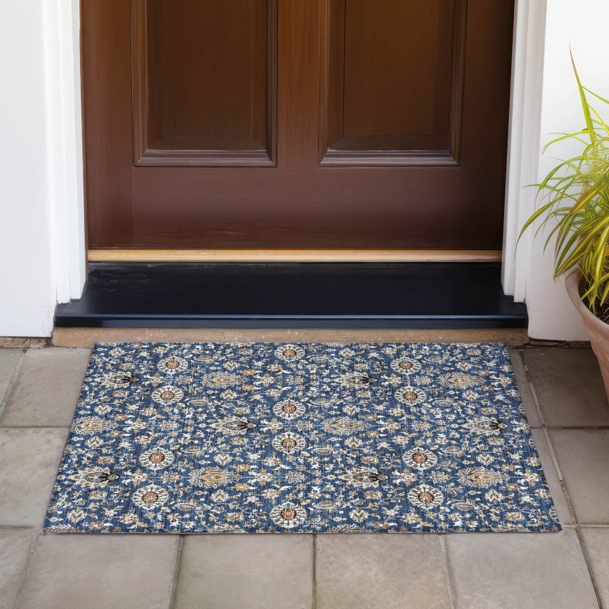 Addison Chantille ACN2192 Global Machine Made Traditional Navy Rug