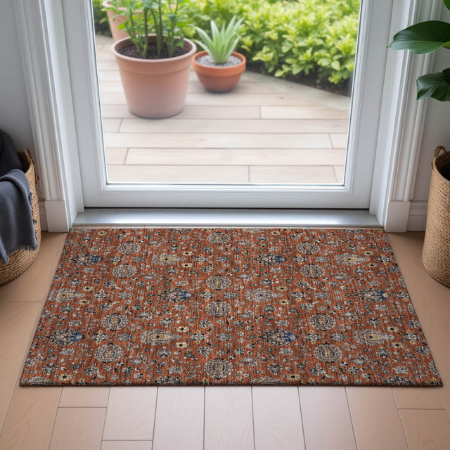 Addison Chantille ACN2192 Global Machine Made Traditional Paprika Rug