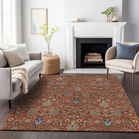 Addison Chantille ACN2192 Global Machine Made Traditional Paprika Rug