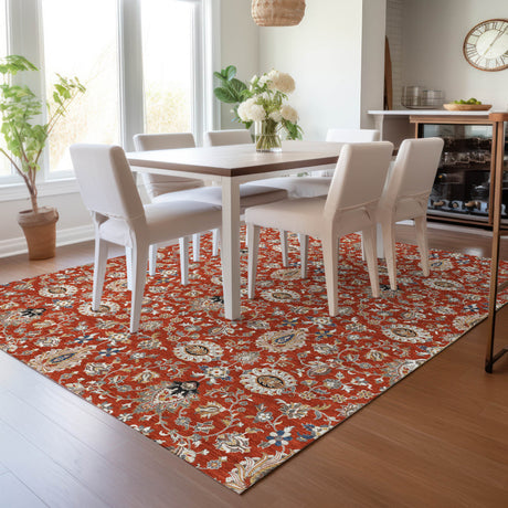 Addison Chantille ACN2192 Global Machine Made Traditional Red Rug