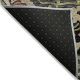 Addison Chantille ACN2193 Floral Machine Made Transitional Black Rug