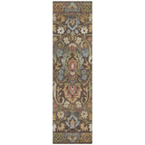 Addison Chantille ACN2193 Floral Machine Made Transitional Chocolate Rug