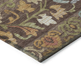 Addison Chantille ACN2193 Floral Machine Made Transitional Chocolate Rug