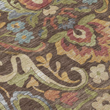 Addison Chantille ACN2193 Floral Machine Made Transitional Chocolate Rug