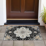 Addison Chantille ACN2194 Global Machine Made Traditional Black Rug