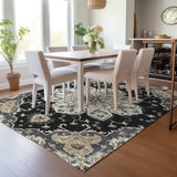 Addison Chantille ACN2194 Global Machine Made Traditional Black Rug