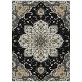 Addison Chantille ACN2194 Global Machine Made Traditional Black Rug