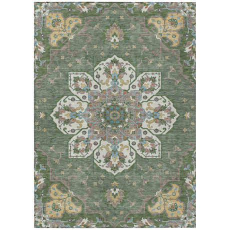 Addison Chantille ACN2194 Global Machine Made Traditional Green Rug