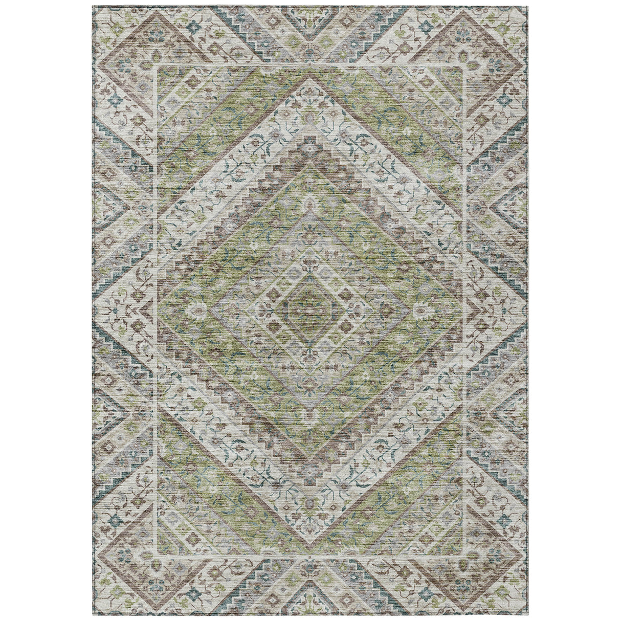 Addison Chantille ACN2195 Geometric Machine Made Transitional Aloe Rug