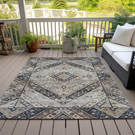 Addison Chantille ACN2195 Geometric Machine Made Transitional Black Rug