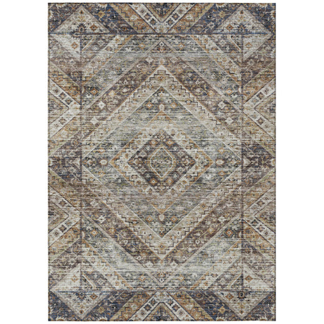 Addison Chantille ACN2195 Geometric Machine Made Transitional Brown Rug