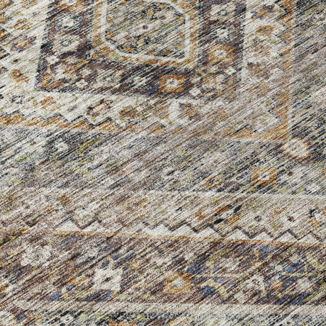 Addison Chantille ACN2195 Geometric Machine Made Transitional Brown Rug
