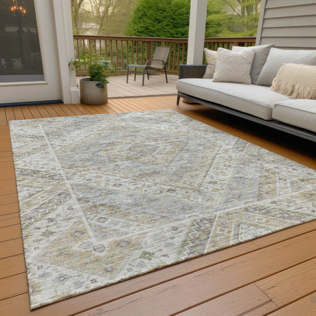 Addison Chantille ACN2195 Geometric Machine Made Transitional Ivory Rug