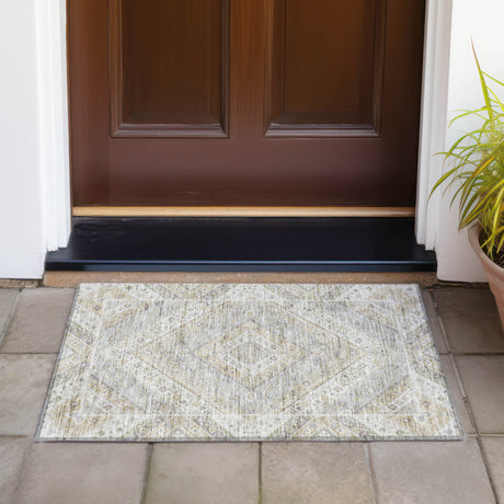 Addison Chantille ACN2195 Geometric Machine Made Transitional Ivory Rug