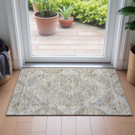 Addison Chantille ACN2195 Geometric Machine Made Transitional Ivory Rug