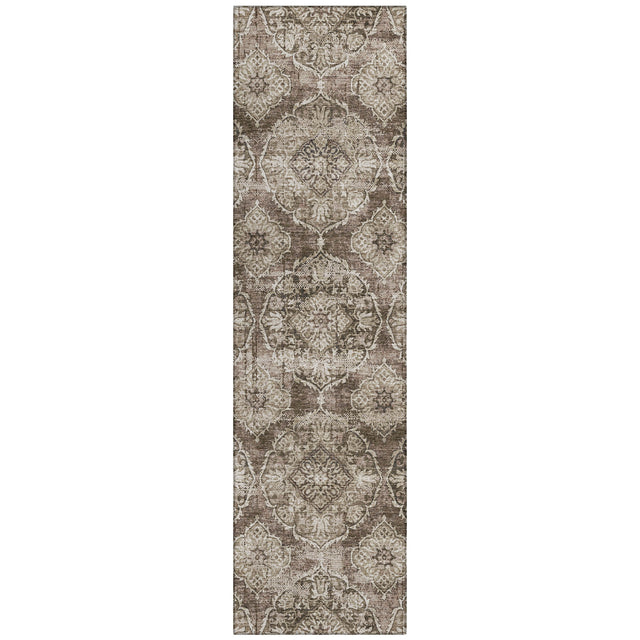 Addison Chantille ACN2196 Panel Machine Made Transitional Chocolate Rug