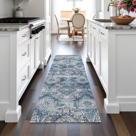 Addison Chantille ACN2196 Panel Machine Made Transitional Denim Rug