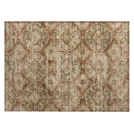 Addison Chantille ACN2196 Panel Machine Made Transitional Paprika Rug